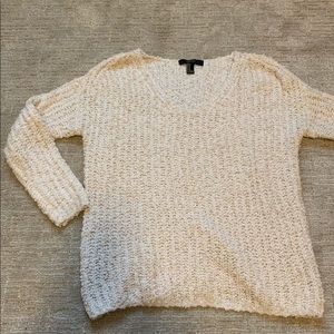 Beige Forever 21 V-Neck Sweater (medium)
